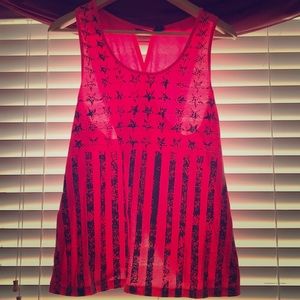 Hot pink work out top